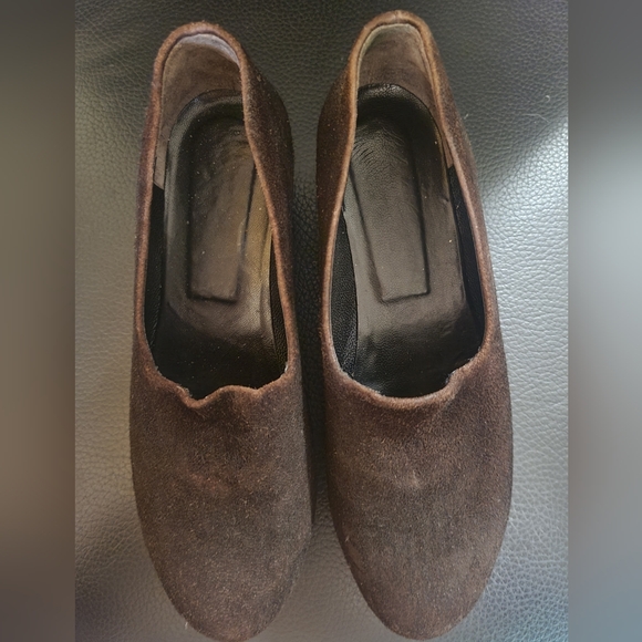 Robert Clergerie Brown Suede Platform Wedge Loafers, shoes in French sizing - Picture 6 of 10